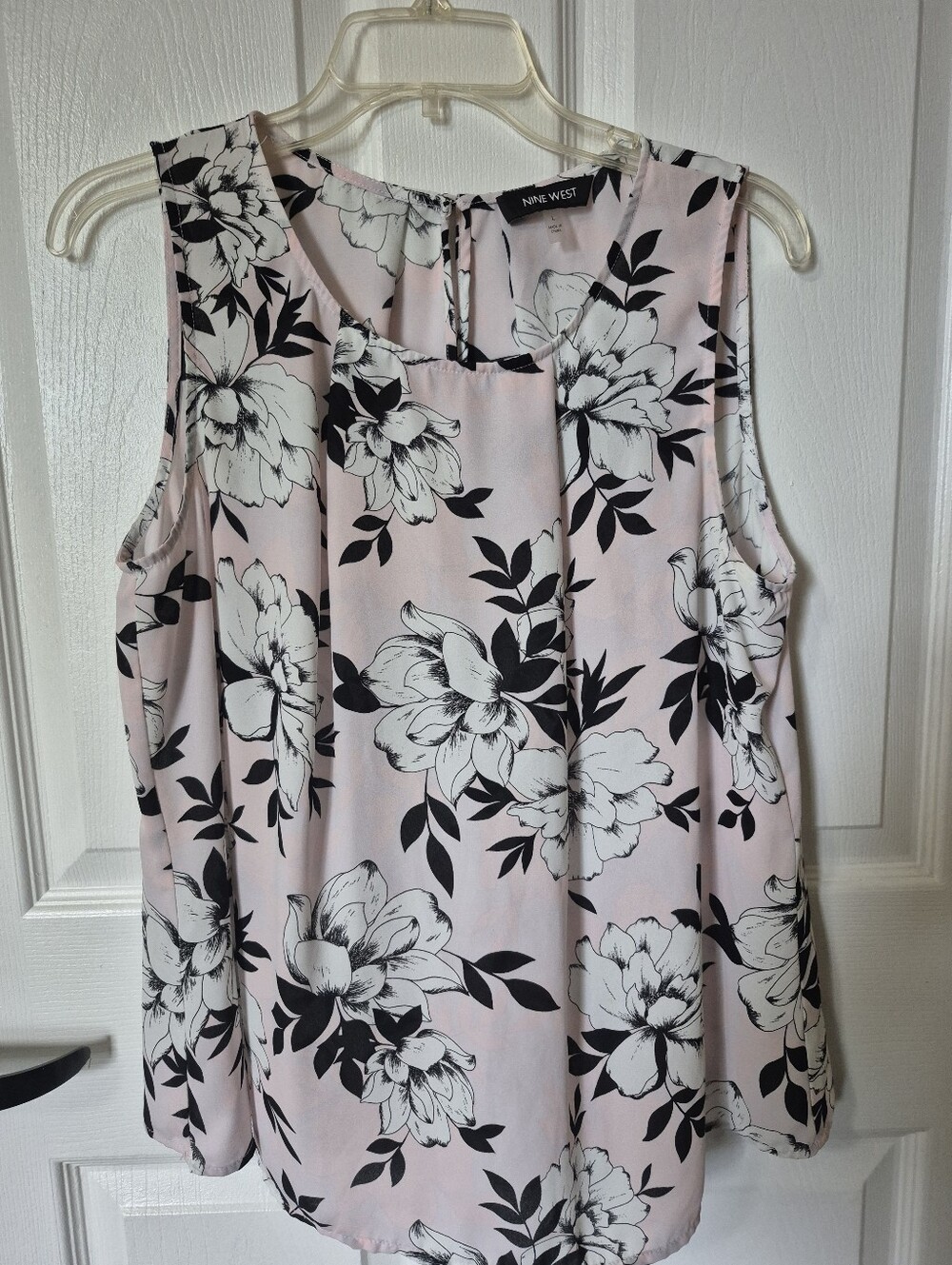 Nine West Pink Floral Sleeveless Blouse